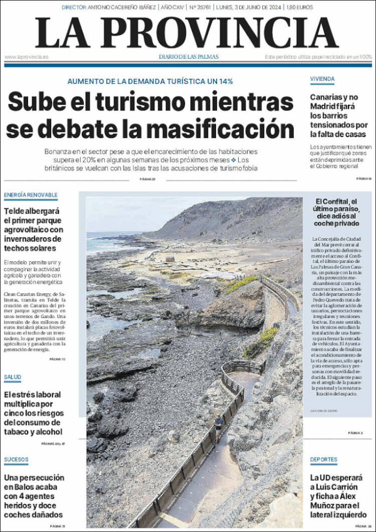 Portada de La Provincia (España)