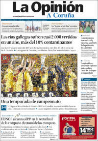 Portada de La Opinión de A Coruña (España)