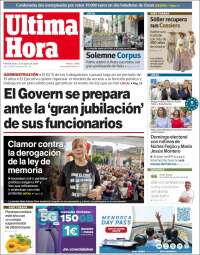 Portada de Última Hora (España)