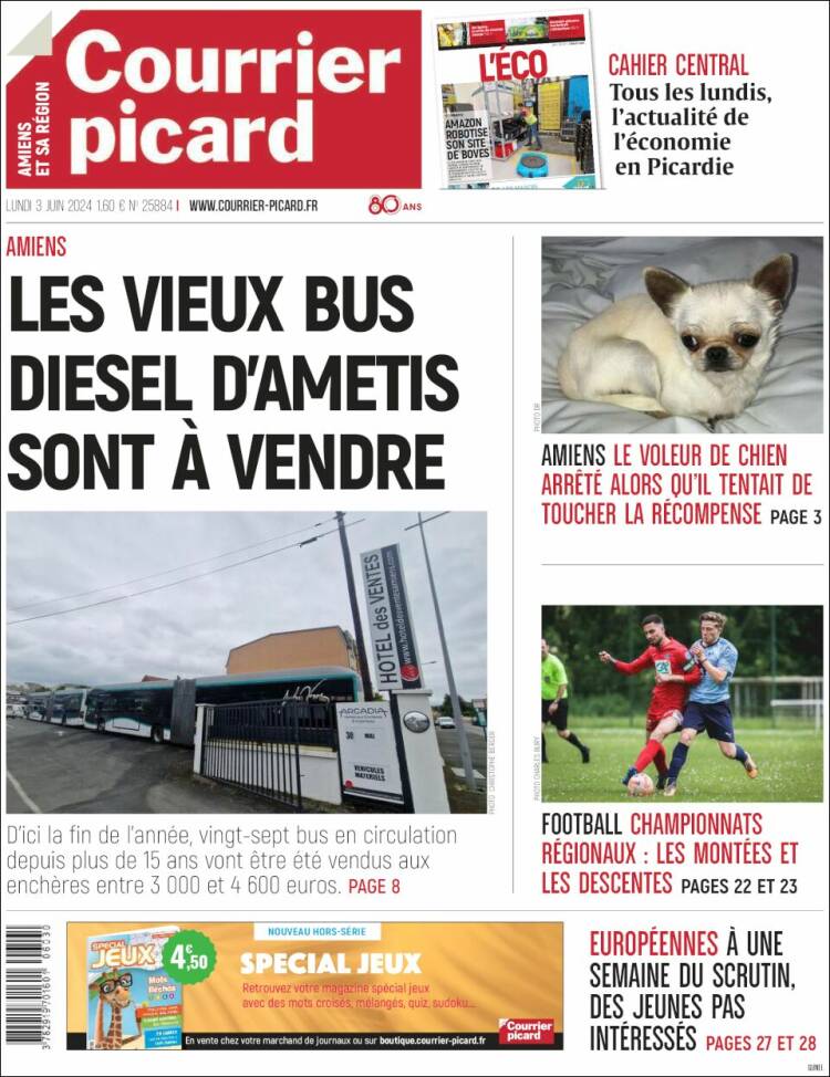 Portada de Courrier Picard (Francia)