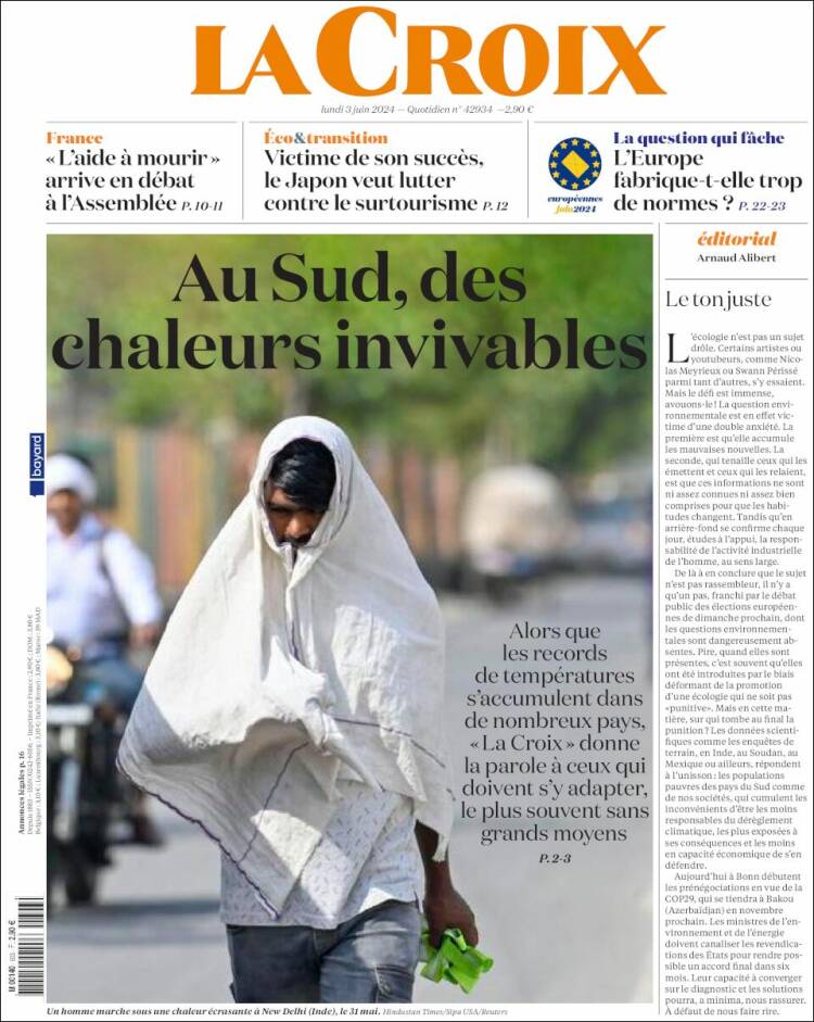 Portada de La Croix (Francia)