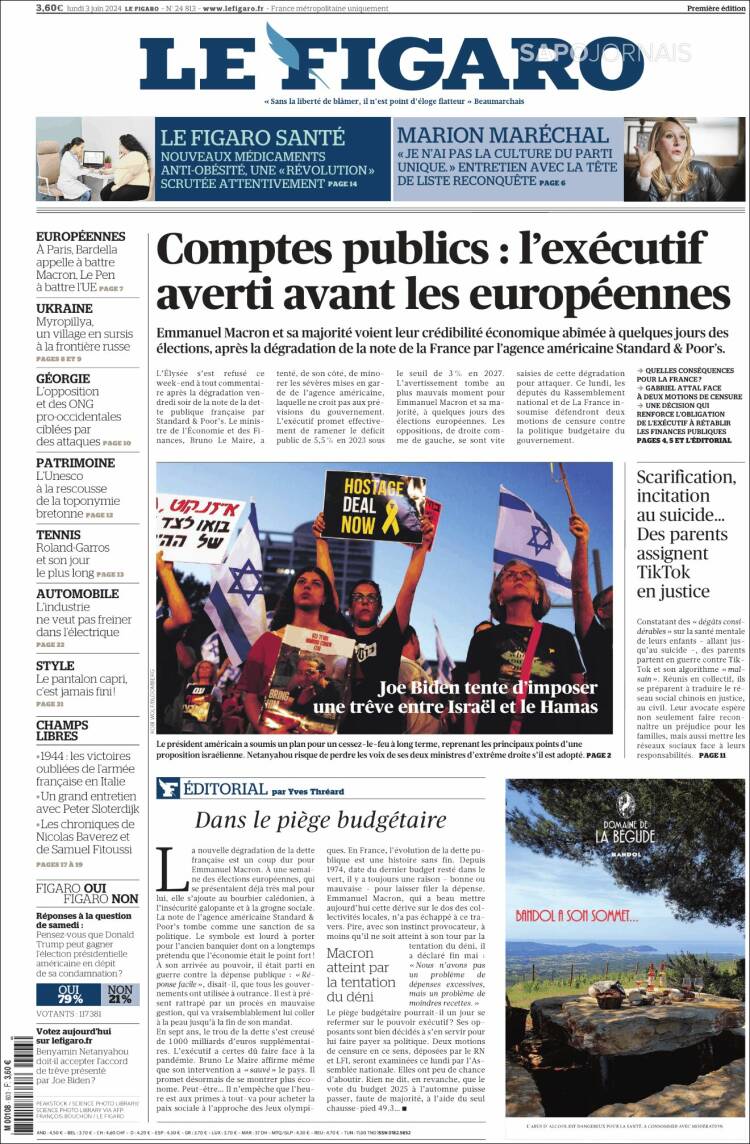 Portada de Le Figaro (Francia)
