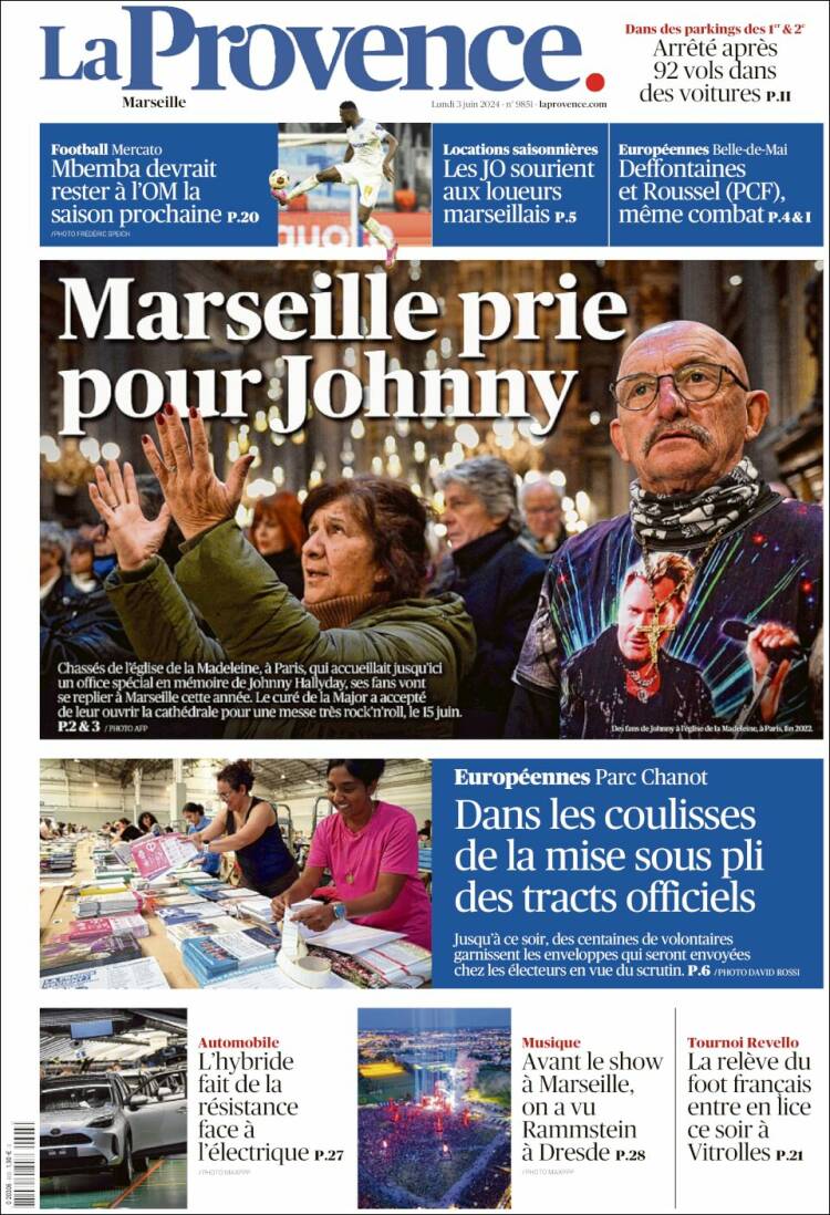 Portada de La Provence (Francia)