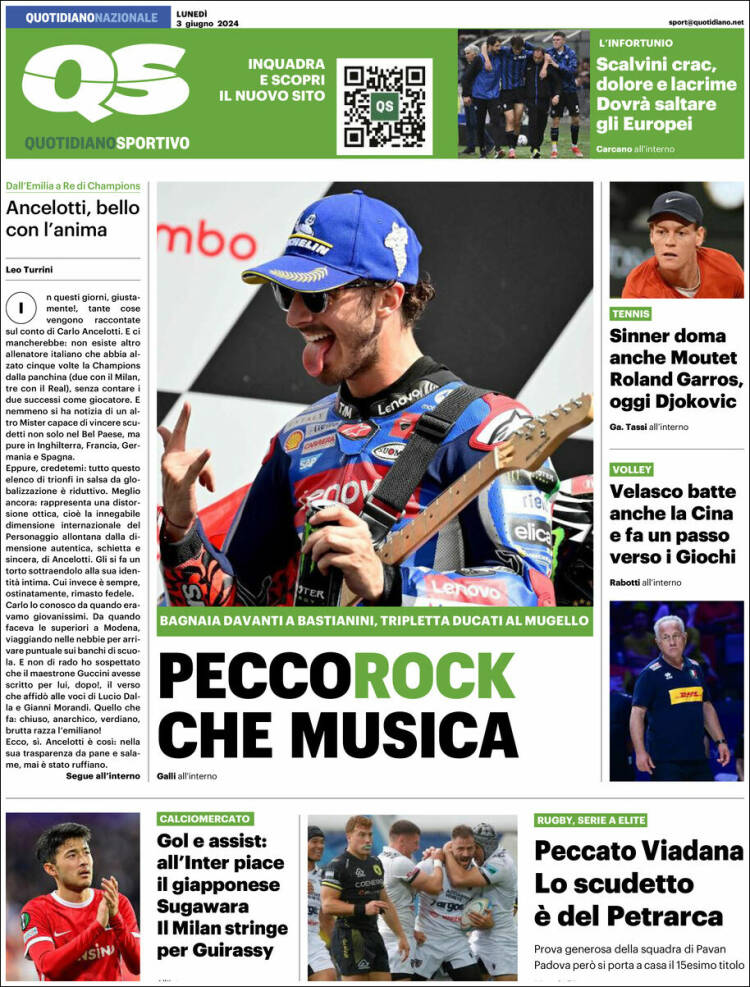 Portada de Quotidiano Sportivo (Italia)