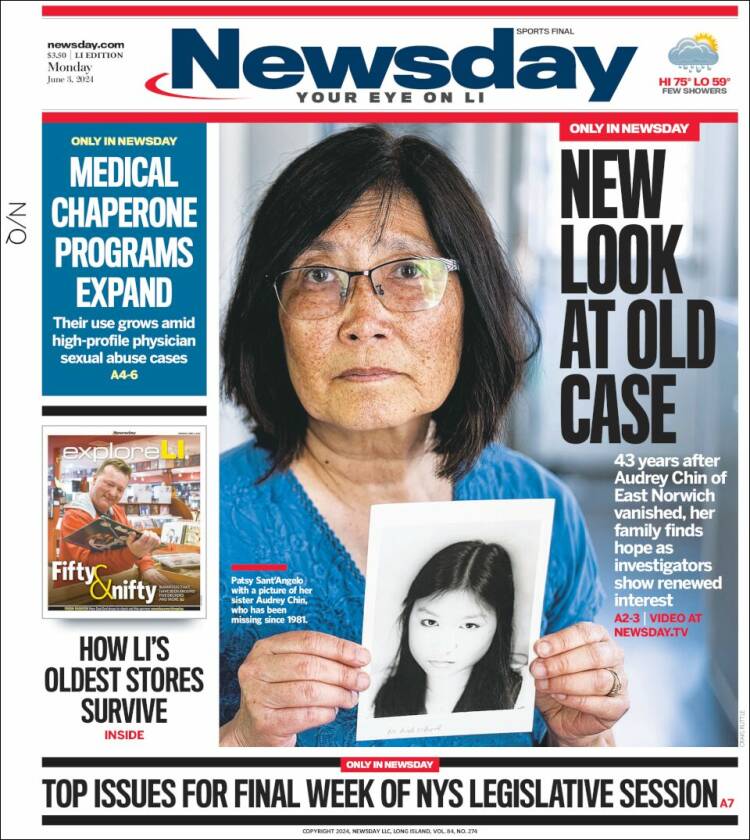 Portada de Newsday (USA)