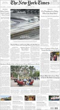 Portada de New York Times (USA)