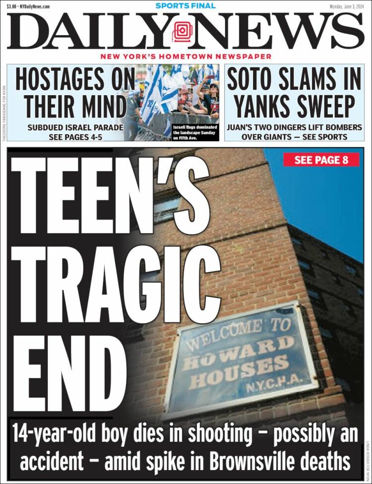 Portada de Daily News - New York (USA)