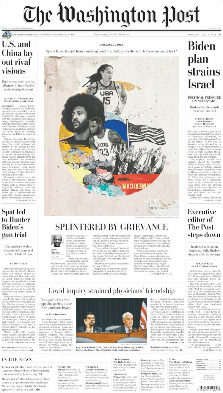Portada de The Washington Post (USA)
