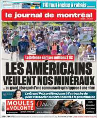 Portada de Le Journal de Montréal (Canadá)