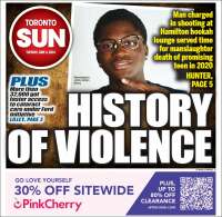 Portada de The Toronto Sun (Canadá)