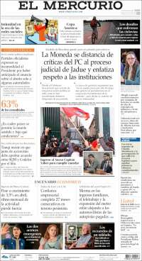 Portada de El Mercurio (Chile)