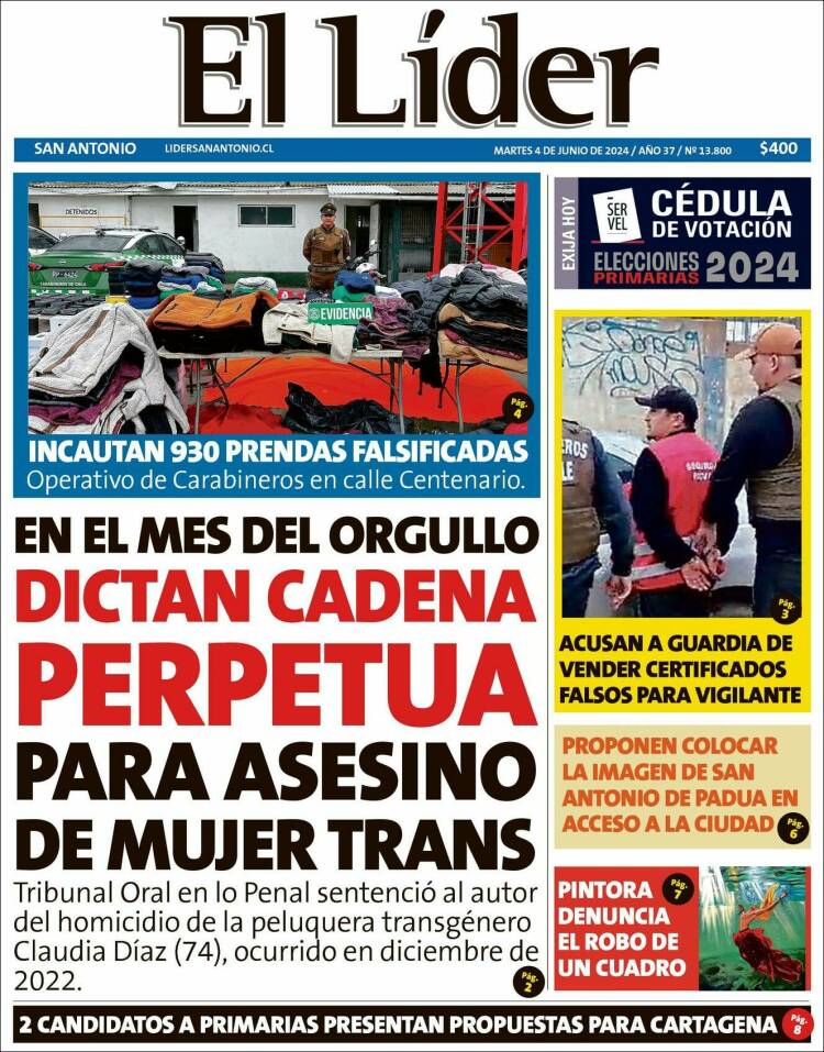 Portada de Lider de San Antonio (Chile)