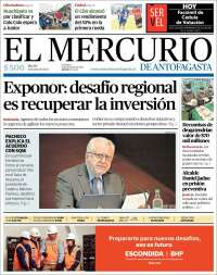 Portada de El Mercurio de Antofagasta (Chile)