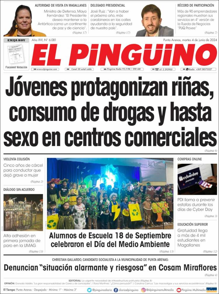 Portada de El Pingüino (Chile)