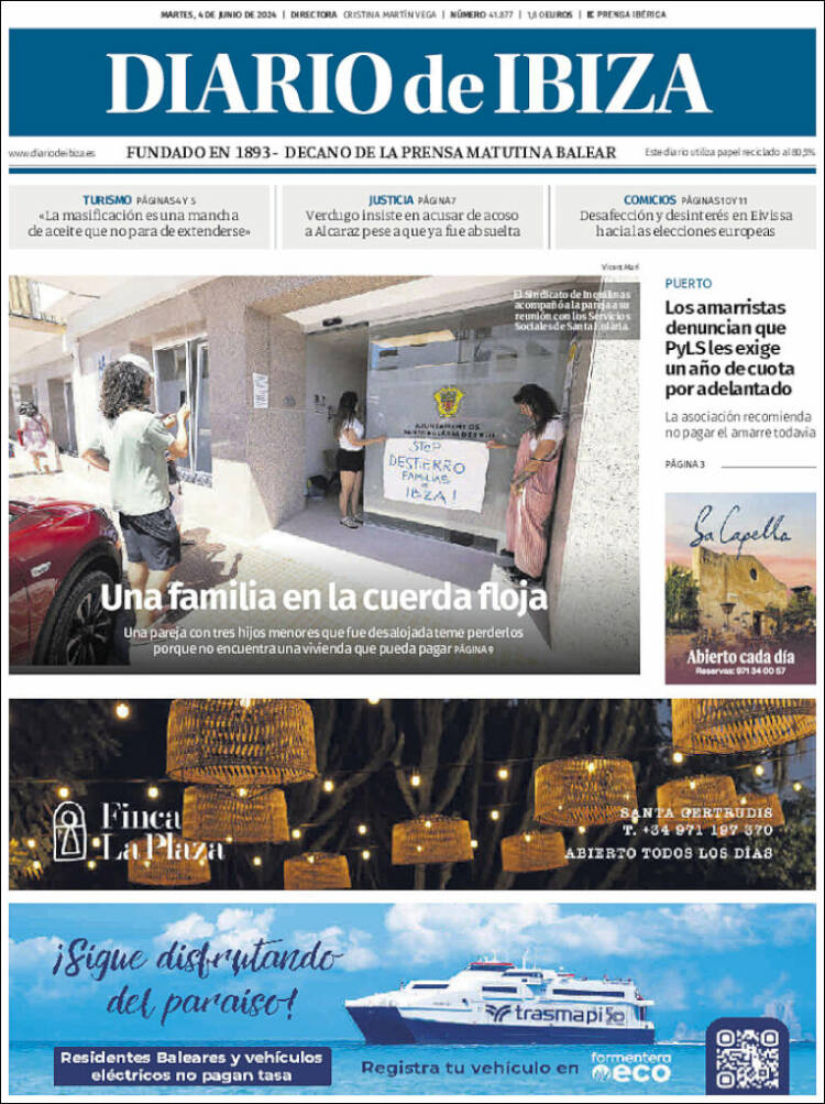 Portada de Diario de Ibiza (España)