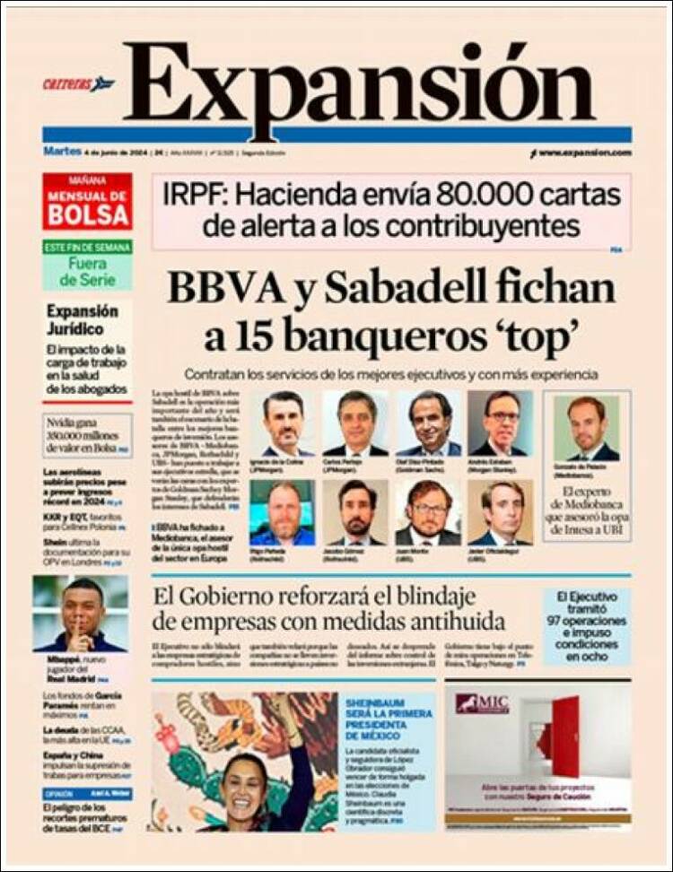 Portada de Expansión (Espa&ntilde;a)