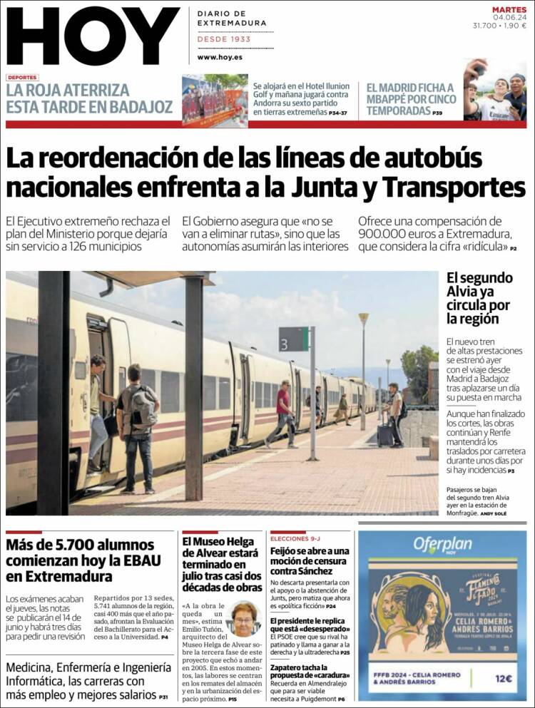 Portada de Hoy - Caceres (España)