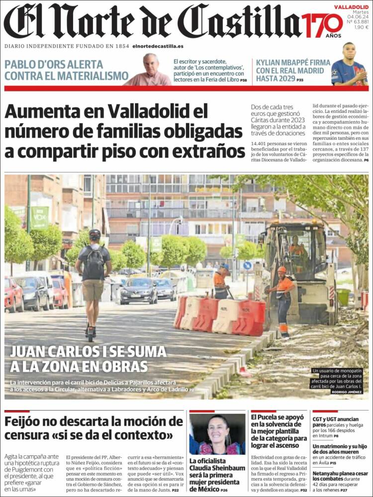 Portada de Norte de Castilla - Valladolid (España)