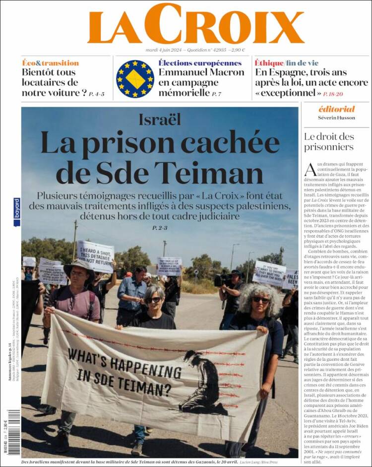 Portada de La Croix (Francia)