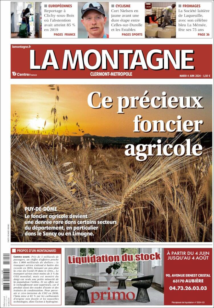 Portada de La Montagne (Francia)