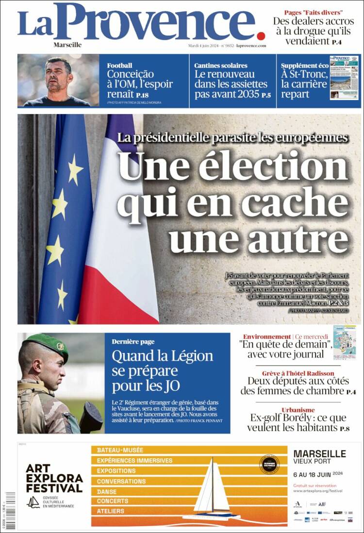 Portada de La Provence (Francia)