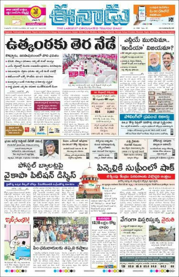 Portada de ఈనాడు : Telugu News (India)