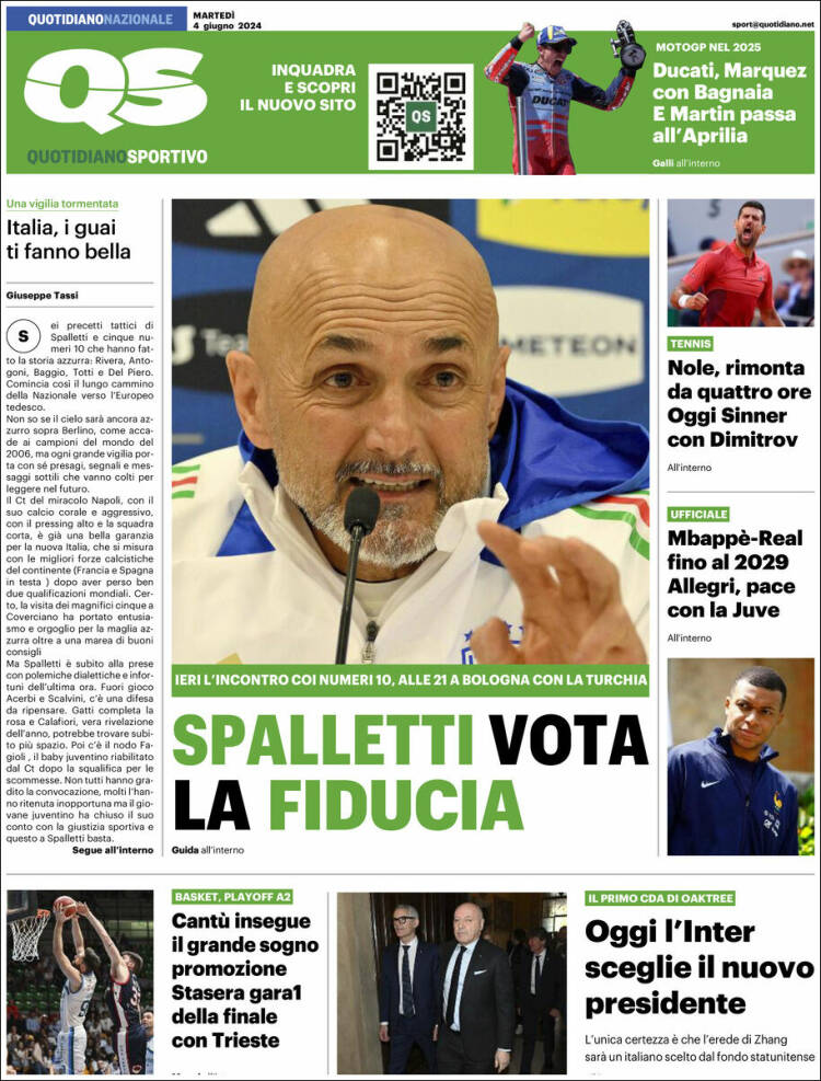 Portada de Quotidiano Sportivo (Italia)