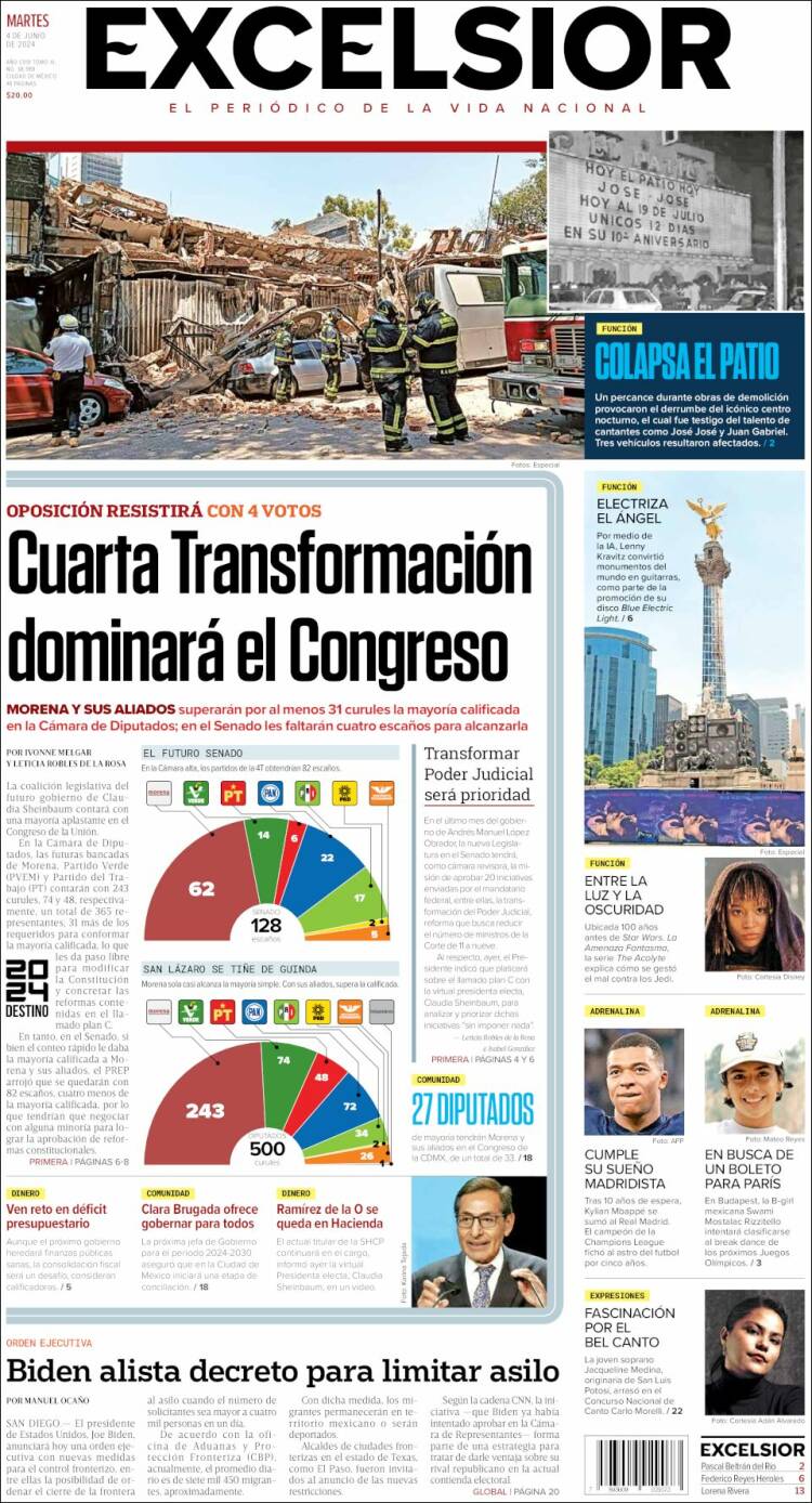 Portada de Excelsior (M&eacute;xico)