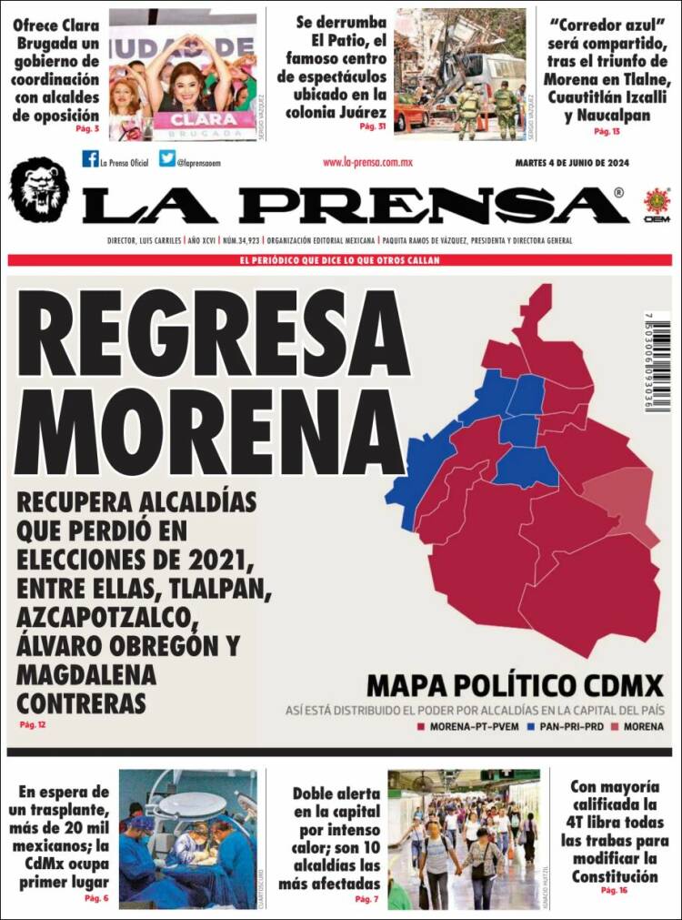 Portada de La Prensa (M&eacute;xico)