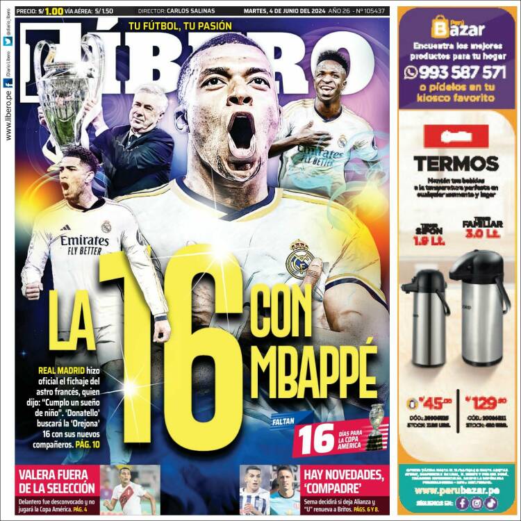 Portada de Líbero (Per&uacute;)