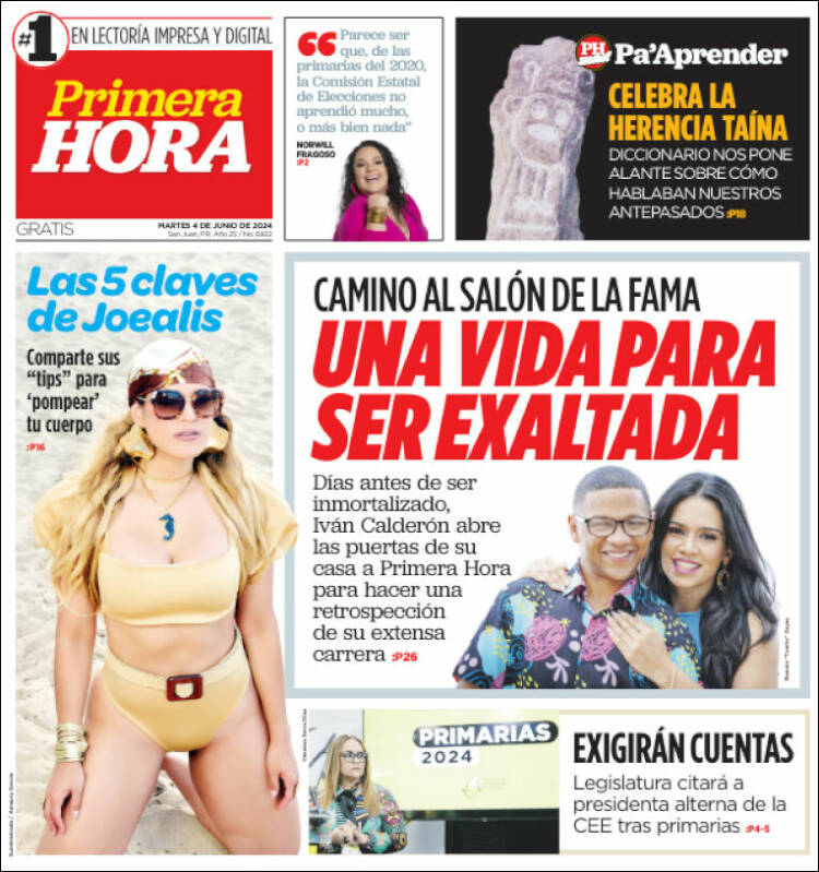 Portada de Primera Hora (Puerto Rico)