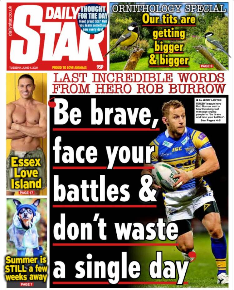 Portada de Daily Star (Reino Unido)