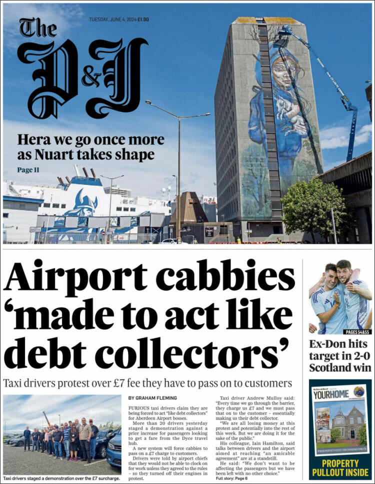 Portada de The Press and Journal (Reino Unido)