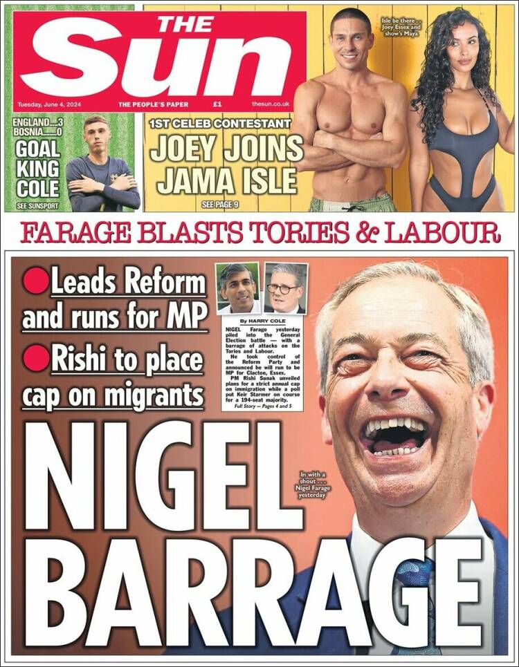 Portada de The Sun (Reino Unido)