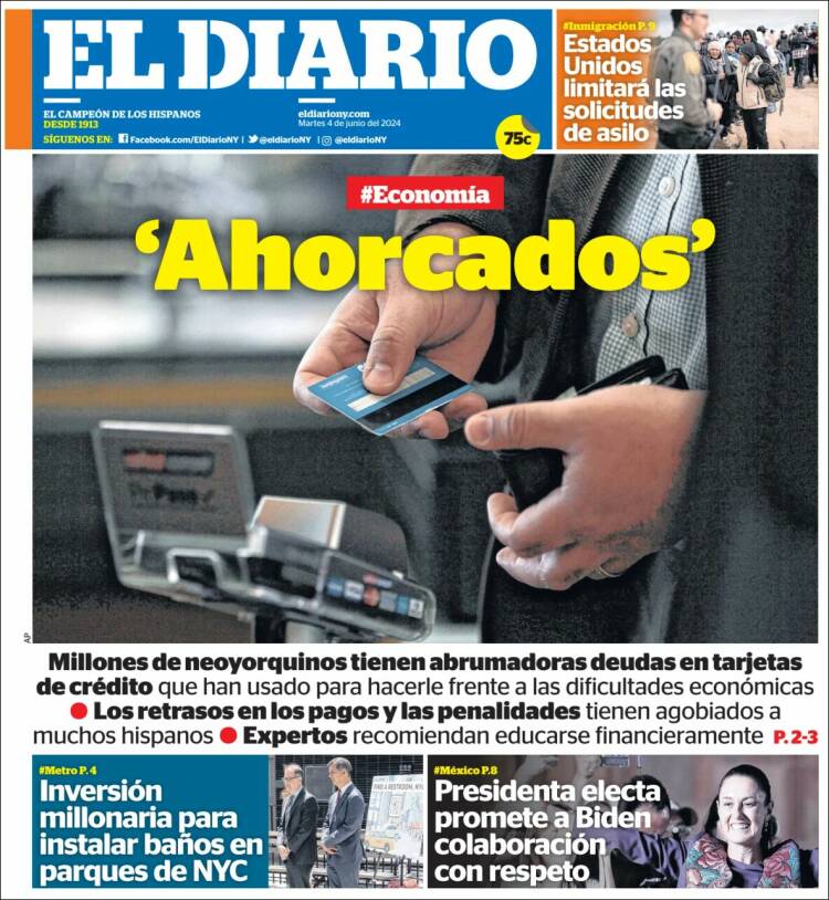 Portada de El Diario NY (USA)