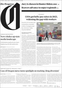 Portada de The Oregonian (USA)