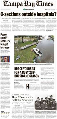 Portada de Tampa Bay Times (USA)