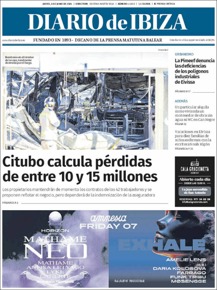 Portada de Diario de Ibiza (España)