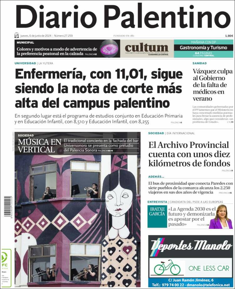 Portada de Diario Palentino (España)