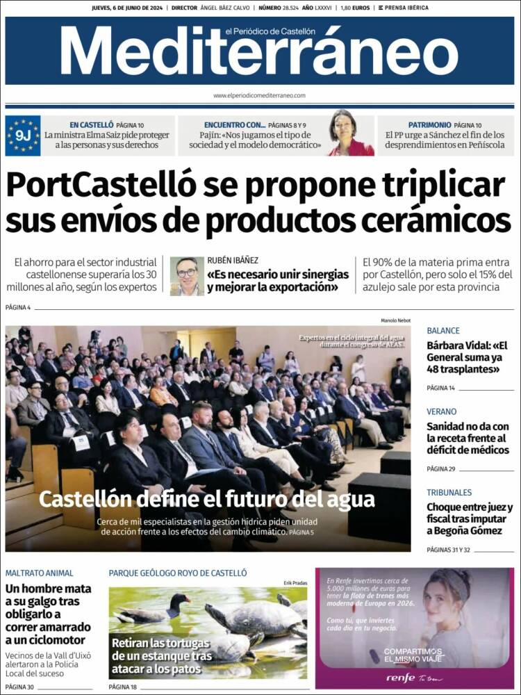 Portada de El Periódico Mediterraneo (España)