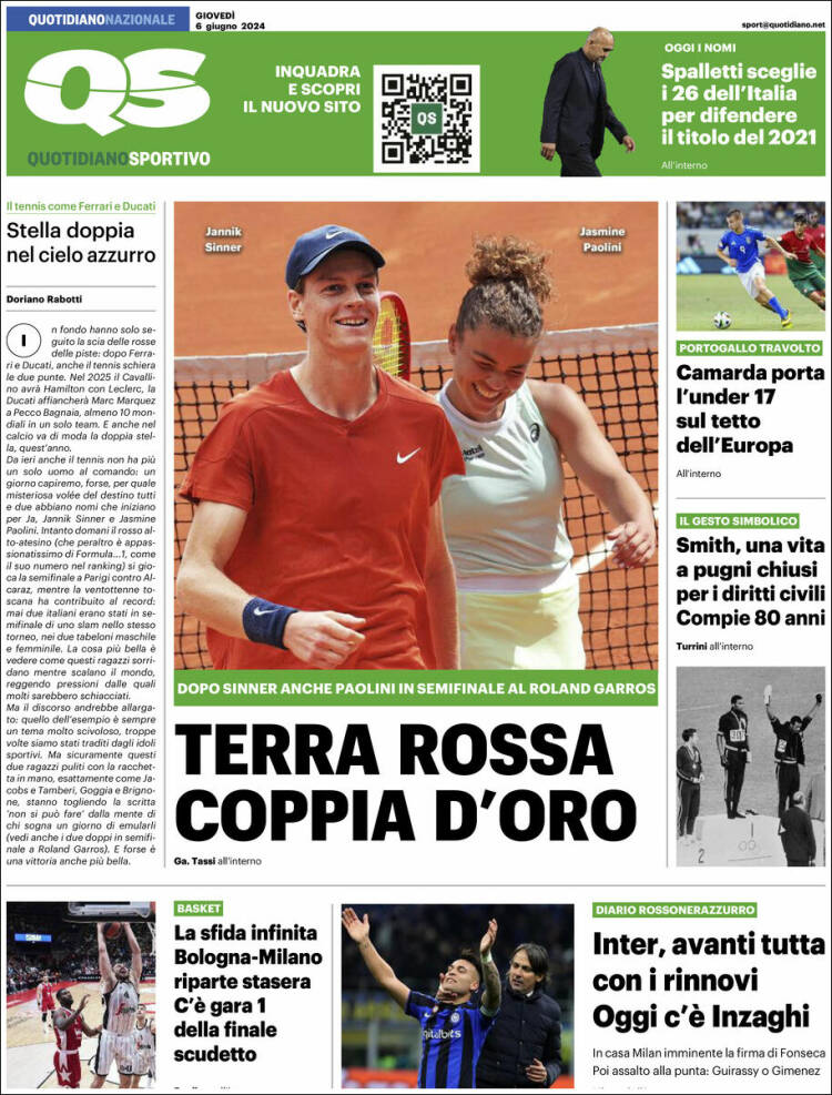 Portada de Quotidiano Sportivo (Italia)