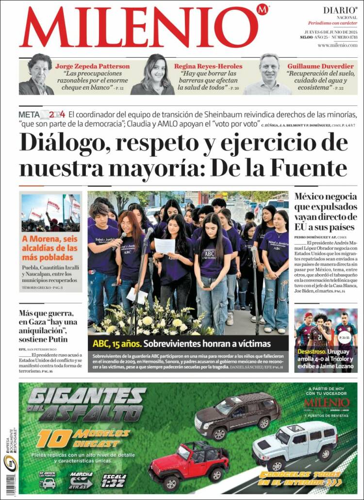 Portada de Milenio (M&eacute;xico)