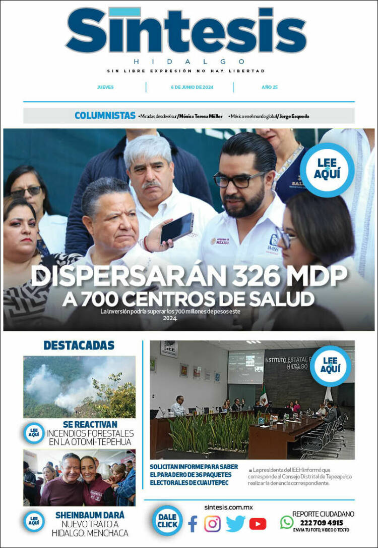 Portada de Sistesis - Hidalgo (M&eacute;xico)