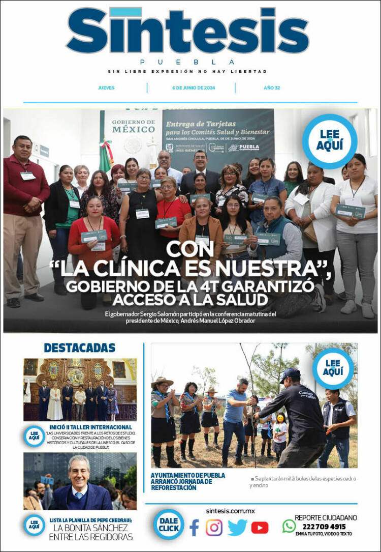 Portada de Síntesis - Puebla (M&eacute;xico)