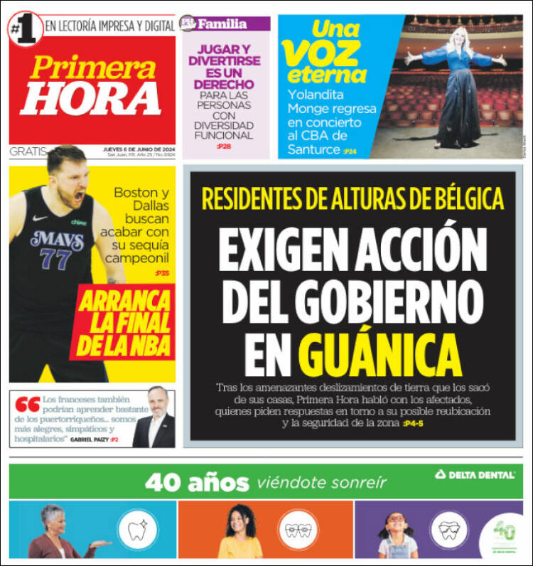 Portada de Primera Hora (Puerto Rico)