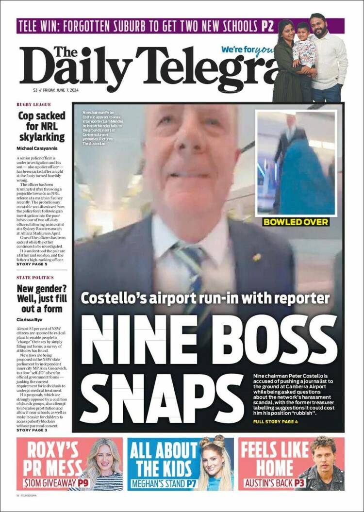 Portada de The Daily Telegraph (Australia)