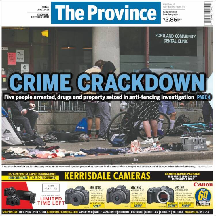 Portada de The Province (Canadá)