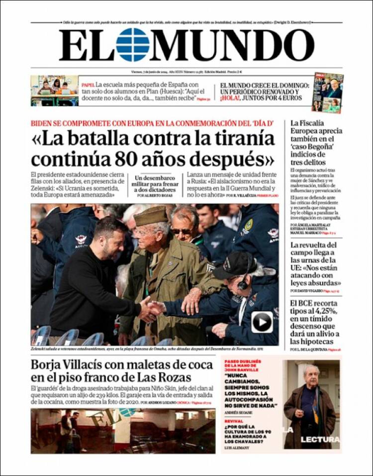 Portada de El Mundo (España)