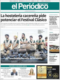 Portada de El Periódico de Extremadura (España)