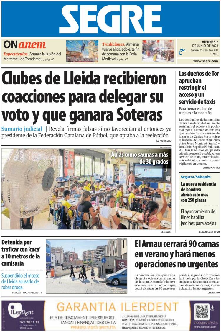 Portada de Segre  (España)